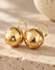 GAS BIJOUX - BOUCLES D'OREILLES COMETE DORÉES GRAND MODELE - CRISTAUX BLANCS