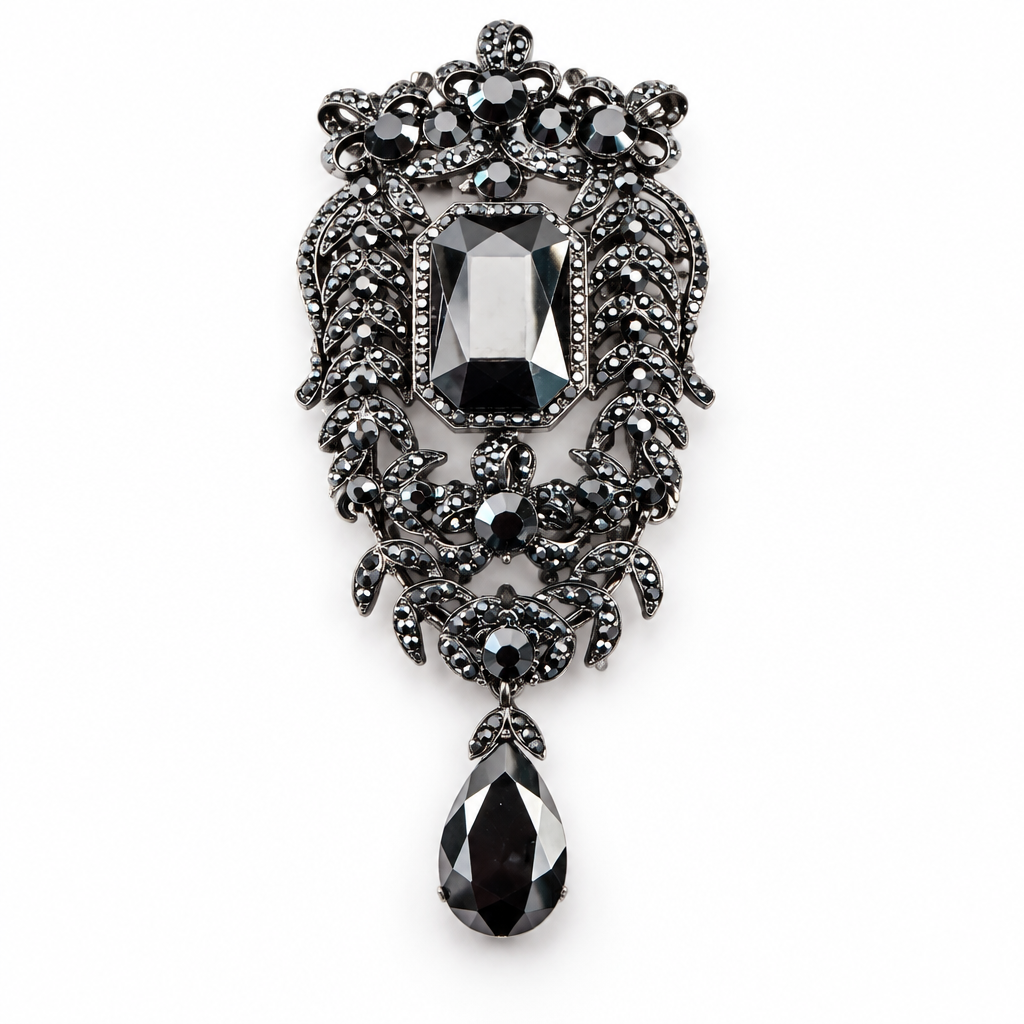 COLLECTION TOPAZE - BROCHES CRISTAUX - 3 MODELES