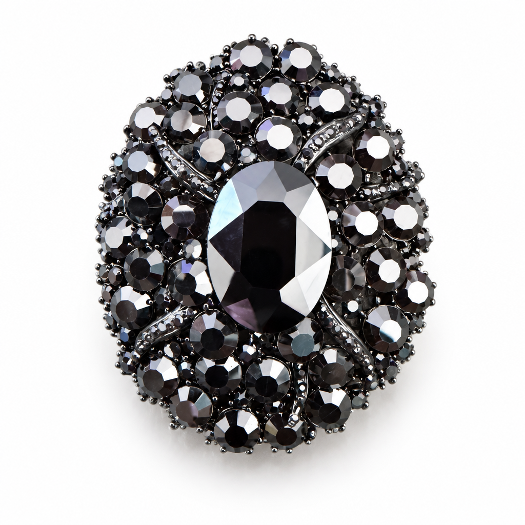 COLLECTION TOPAZE - BROCHES CRISTAUX - 3 MODELES