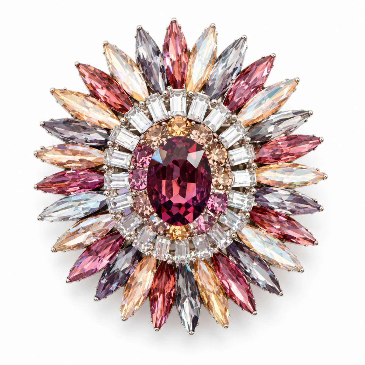 COLLECTION TOPAZE - BROCHE CRISTAUX