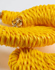 VANESSA BARONI - Créoles Raffia Big Moon yellow