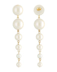 VANESSA BARONI - Boucles Waterfall perle blanche