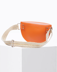 CRAIE - Sac banane Émile orange cuir rigide