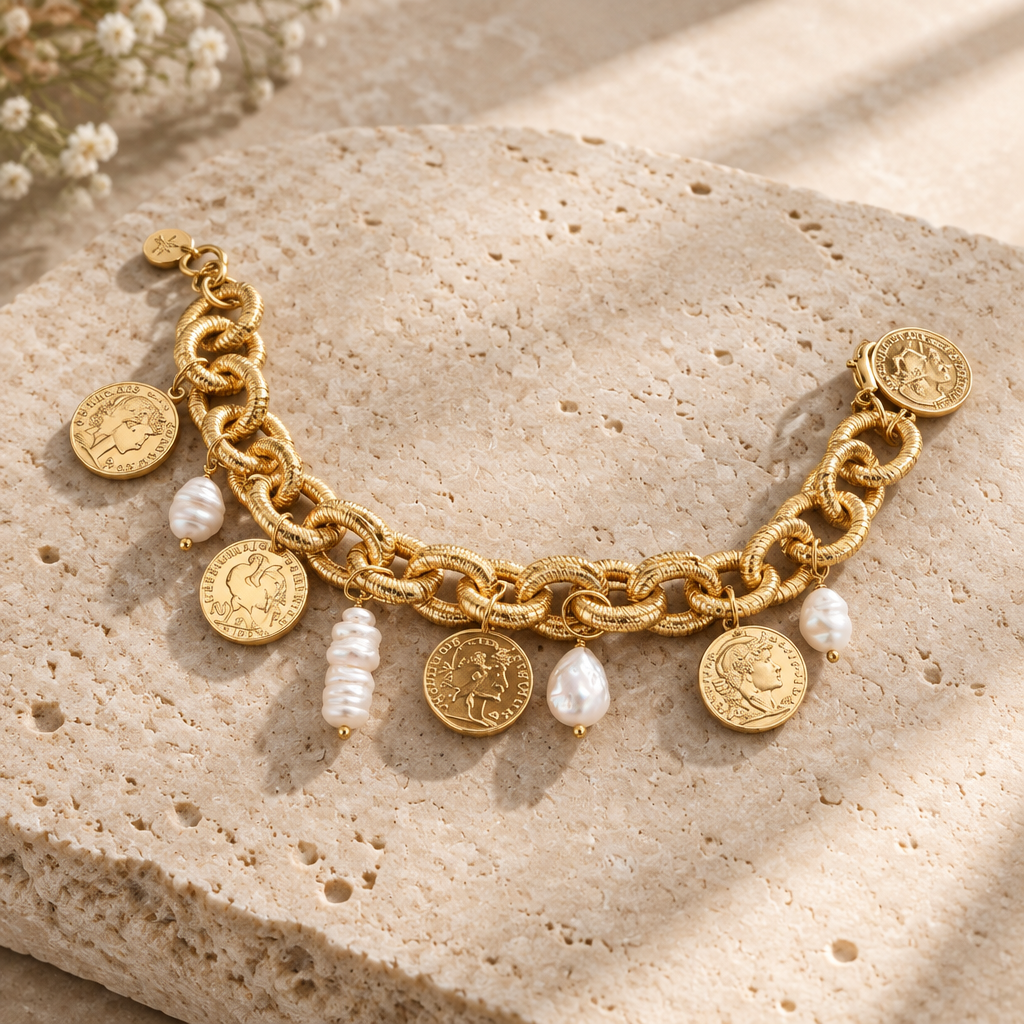 BIJOUX JORGINA - BRACELET MAILLES AVEC CHARMS