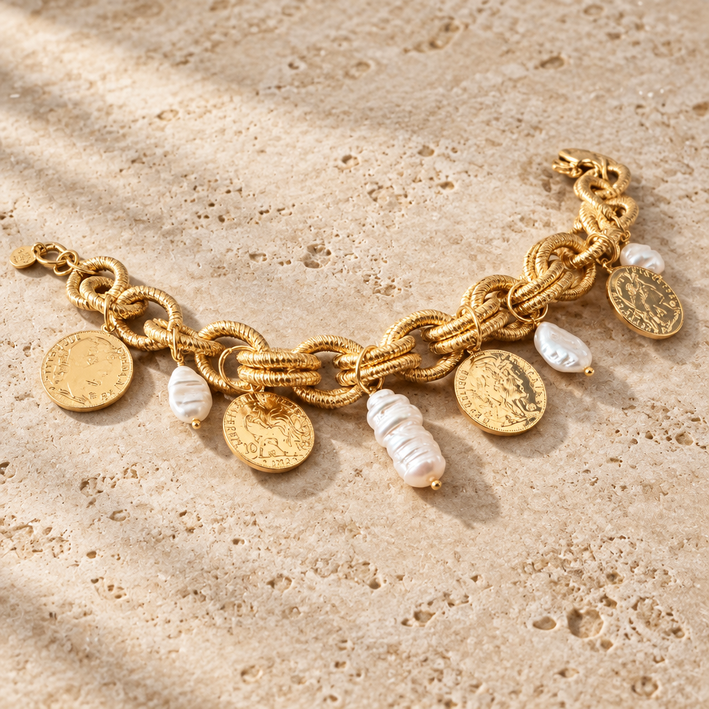 BIJOUX JORGINA - BRACELET MAILLES AVEC CHARMS