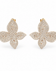 JORGINA - BOUCLES D'OREILLES PAPILLONS DORÉES TOUTES STRASSÉES