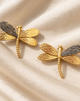 BIJOUX JORGINA - BOUCLES D'OREILLES TIGES DROITES DORÉES AVEC PAILLETTES - 3 VERSIONS
