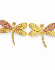 BIJOUX JORGINA - BOUCLES D'OREILLES TIGES DROITES DORÉES AVEC PAILLETTES - 3 VERSIONS