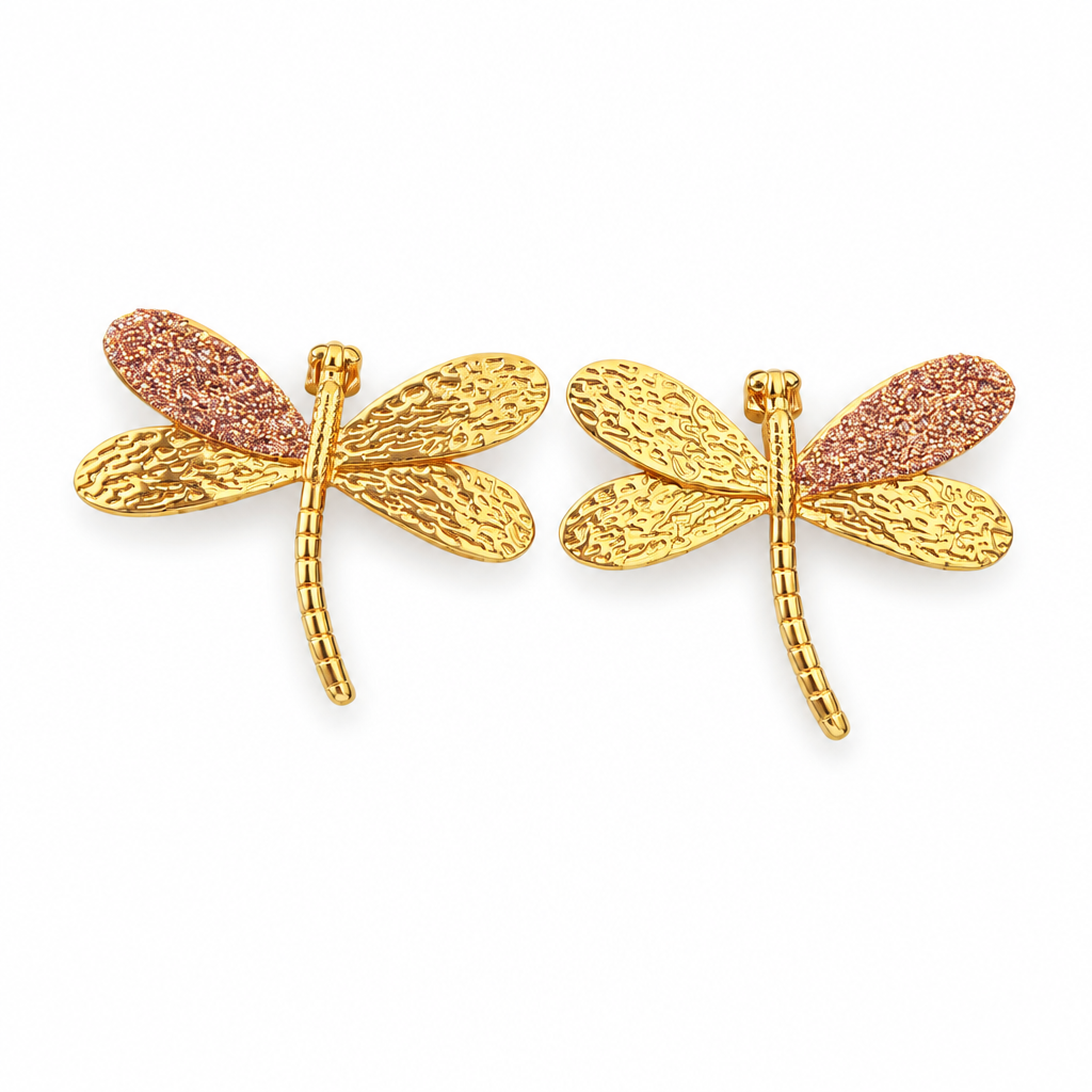 BIJOUX JORGINA - BOUCLES D'OREILLES TIGES DROITES DORÉES AVEC PAILLETTES - 3 VERSIONS