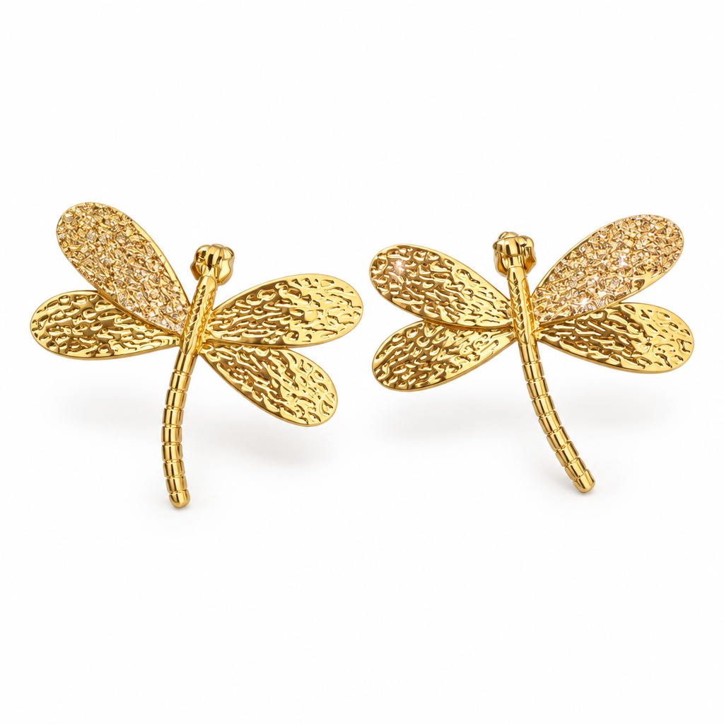 BIJOUX JORGINA - BOUCLES D'OREILLES TIGES DROITES DORÉES AVEC PAILLETTES - 3 VERSIONS