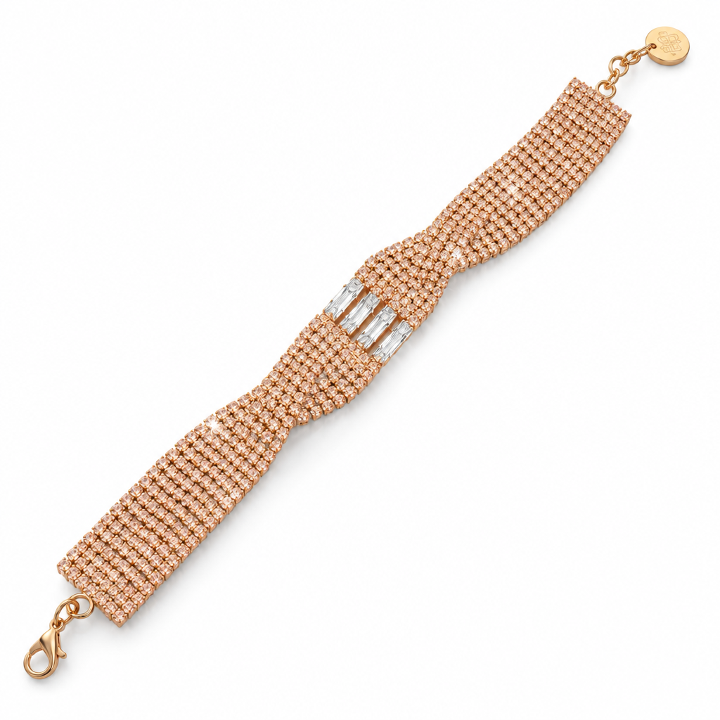 JORGINA - BRACELET DORÉ CRISTAUX BLANCS OU GOLD