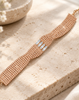 JORGINA - BRACELET DORÉ CRISTAUX BLANCS OU GOLD