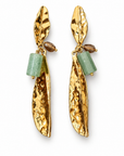 BIJOUX JORGINA - BOUCLES D'OREILLES FEUILLES DORÉES - 3 VERSIONS