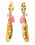 BIJOUX JORGINA - BOUCLES D'OREILLES FEUILLES DORÉES - 3 VERSIONS