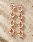 BIJOUX JORGINA - BOUCLES D'OREILLES CRISTAUX EN LOSANGES BLANCS ou GOLD