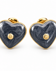 GAS BIJOUX - BOUCLES D'OREILLES PUCES COEUR ÉMAILLÉES - 3 COULEURS