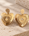 JORGINA - BOUCLES D'OREILLES COEUR DORÉE