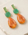 JORGINA - BOUCLES D'OREILLES DORÉES LONGUES - 3 COULEURS