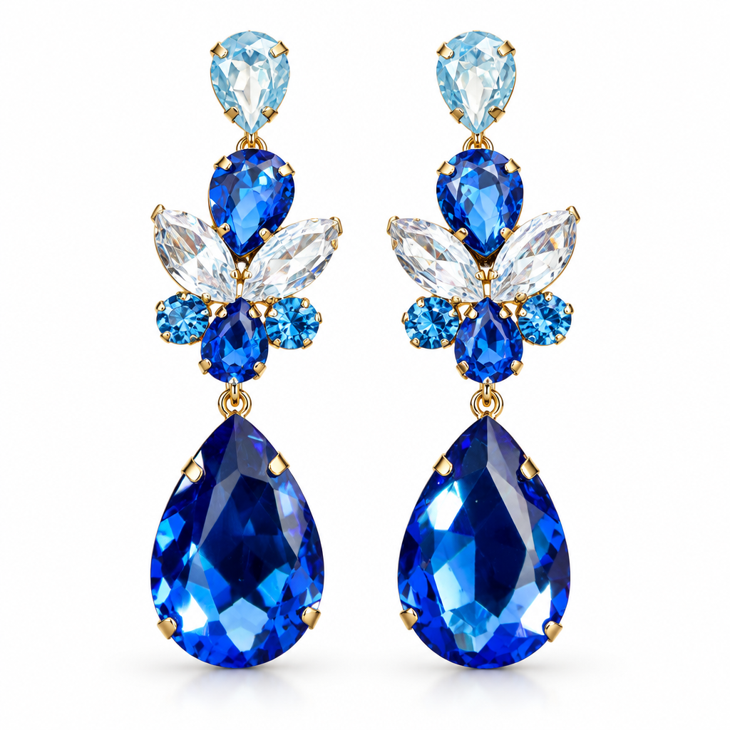 JORGINA - BOUCLES D'OREILLES CRISTAUX - 5 COULEURS