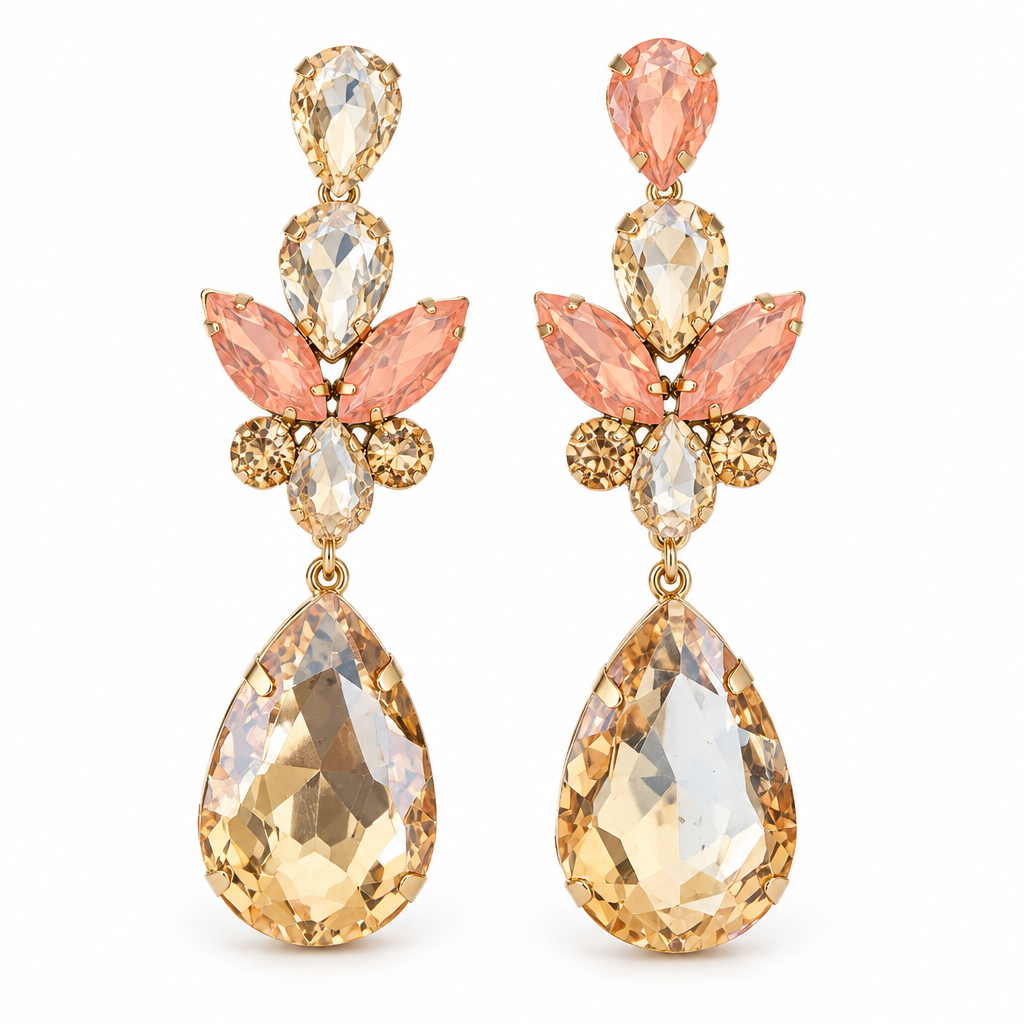 JORGINA - BOUCLES D'OREILLES CRISTAUX - 5 COULEURS