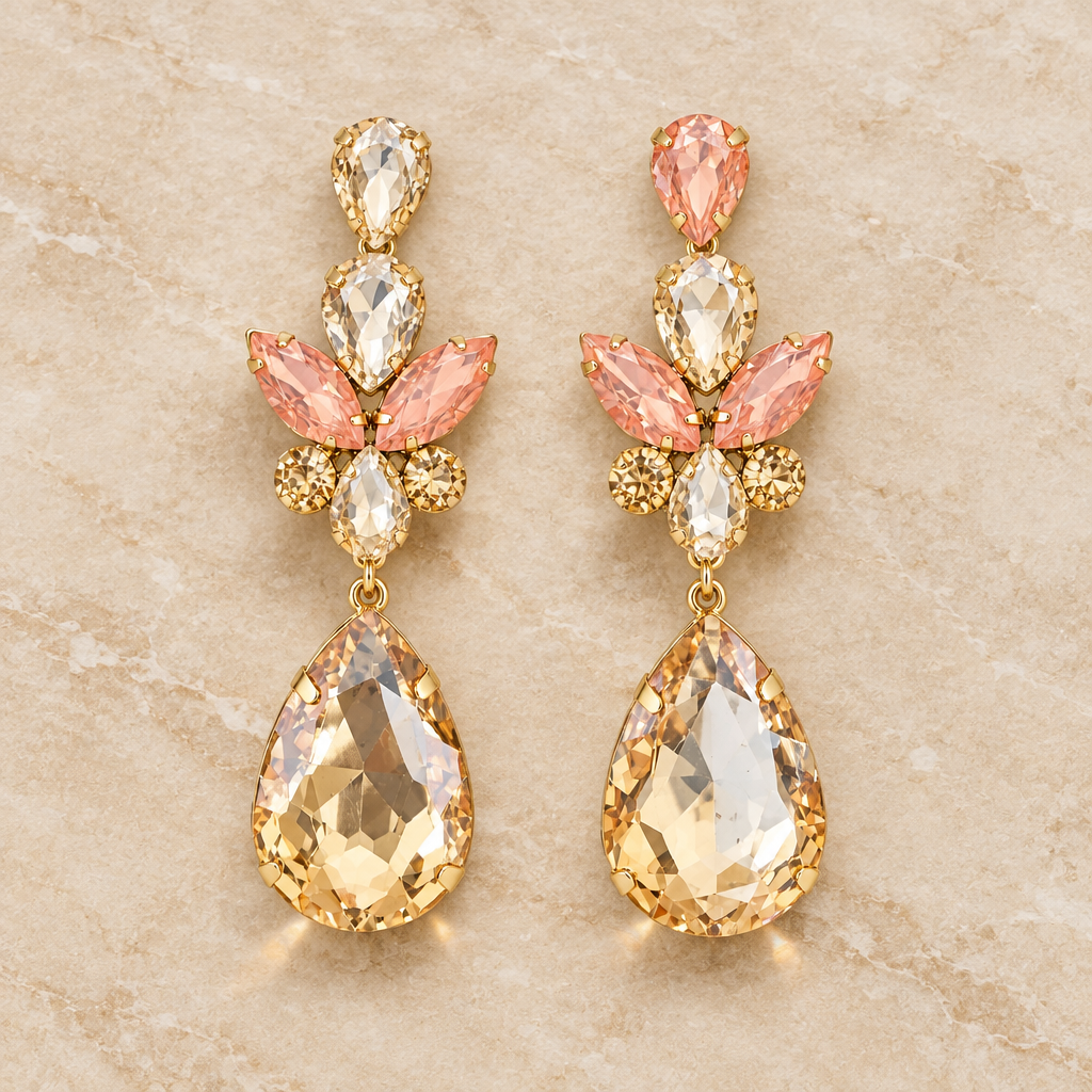 JORGINA - BOUCLES D'OREILLES CRISTAUX - 5 COULEURS