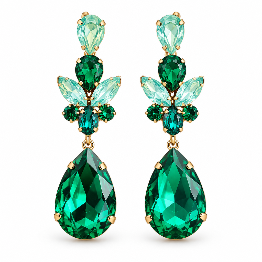 JORGINA - BOUCLES D'OREILLES CRISTAUX - 5 COULEURS
