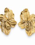 JORGINA - BOUCLES D'OREILLES FLEURS DORÉES ET ÉMAILLÉES - 4 COULEURS