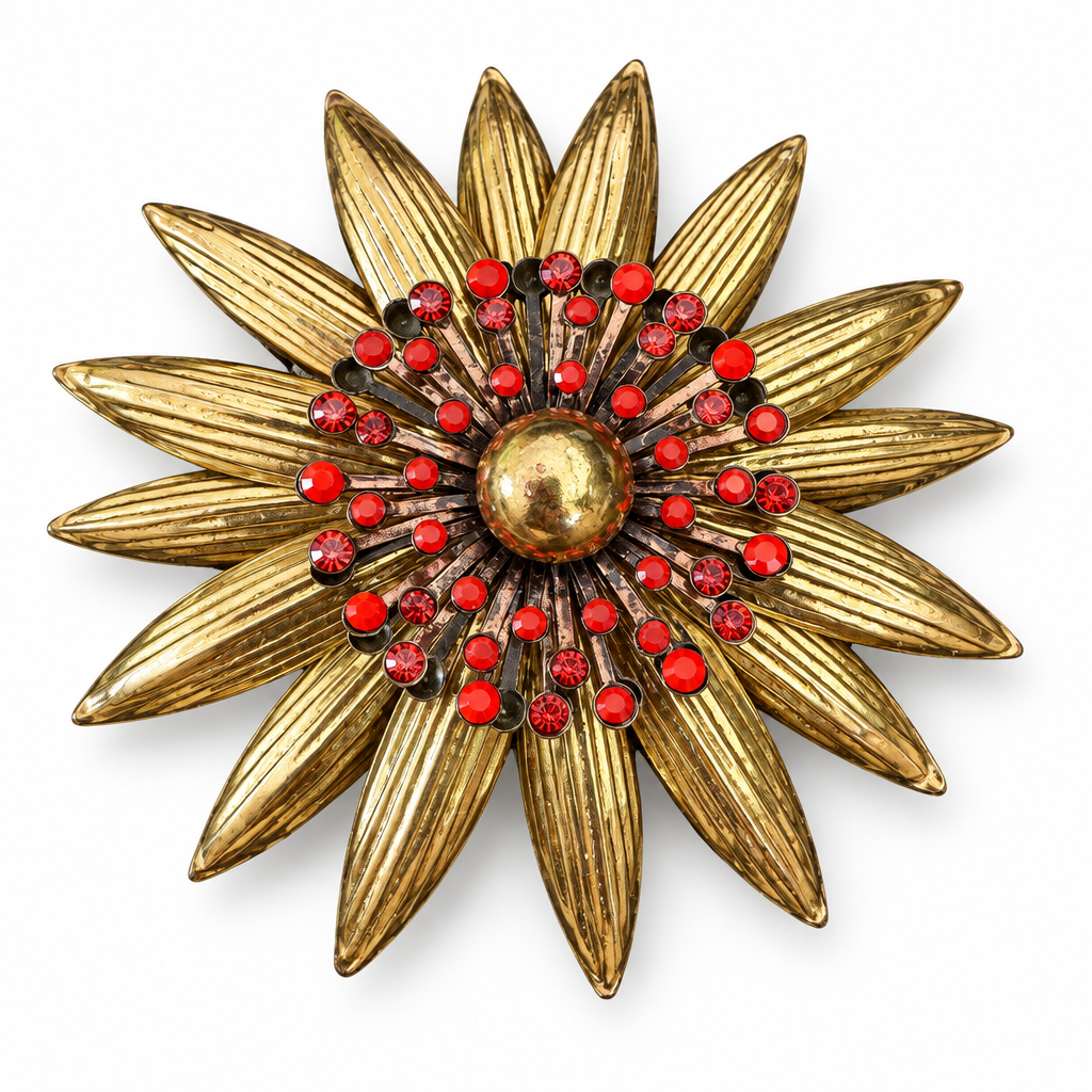 GAS BIJOUX - BROCHE RADIANCE DORÉE - 3 MODELES - RARE