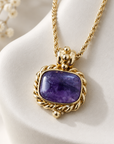 GAS BIJOUX - COLLIER AMARANTE DORÉ - AMÉTHYSTE