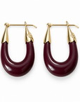 GAS BIJOUX - BOUCLES D'OREILLES ECUME PETIT MODELE - ACÉTATE BORDEAUX