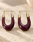 GAS BIJOUX - BOUCLES D'OREILLES ECUME PETIT MODELE - ACÉTATE BORDEAUX
