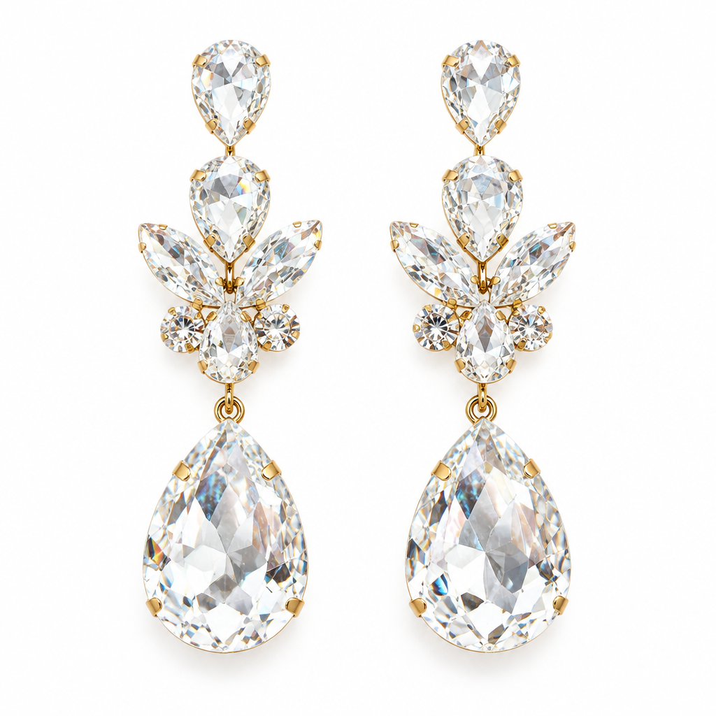 JORGINA - BOUCLES D'OREILLES CRISTAUX - 5 COULEURS