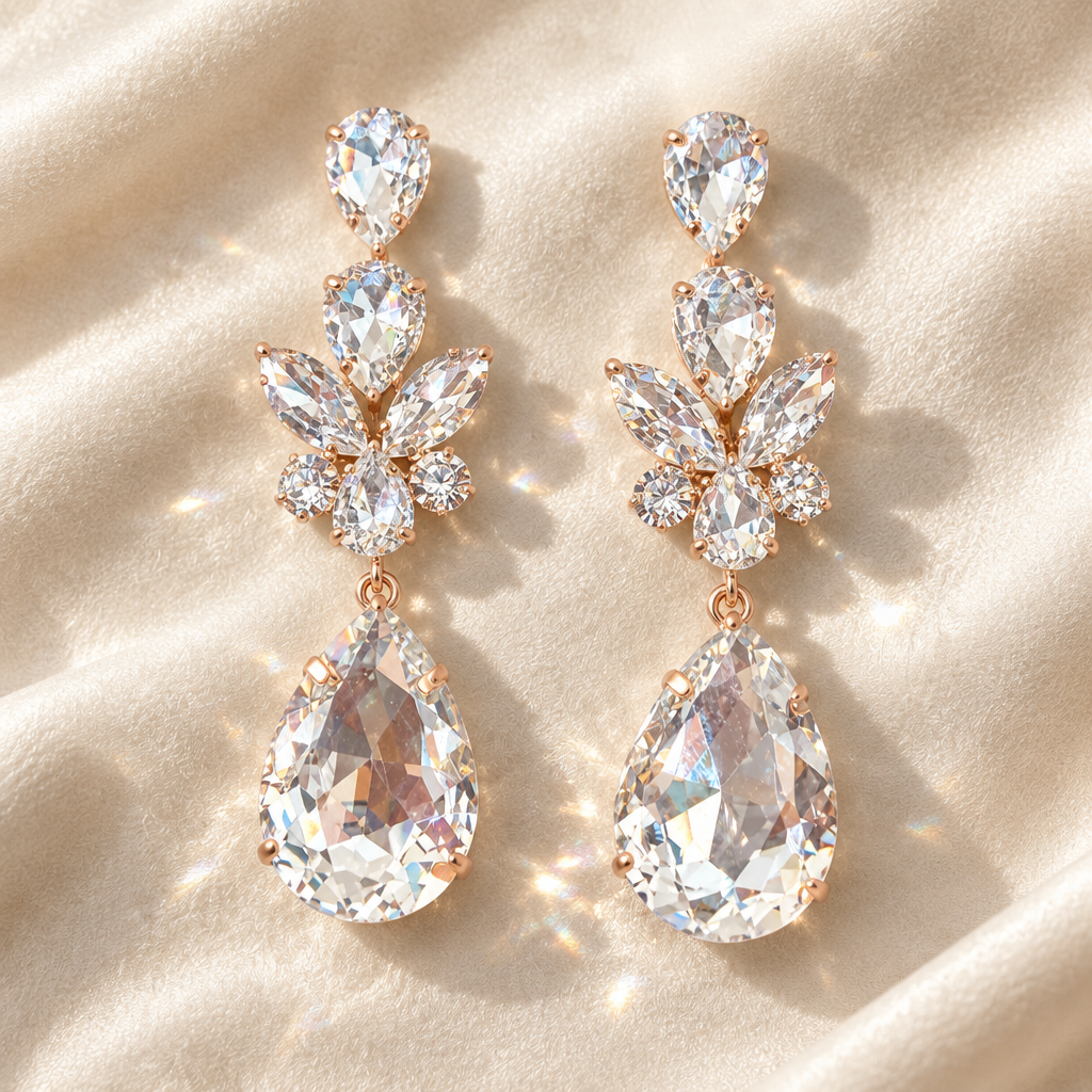 JORGINA - BOUCLES D'OREILLES CRISTAUX - 5 COULEURS
