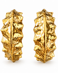 JORGINA - BOUCLES D'OREILLES CRÉOLES DORÉES ASPECT FROISSÉ - COUP DE ❤️
