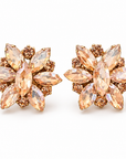 JORGINA - BOUCLES D'OREILLES DORÉES - CRISTAUX GOLD