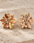 JORGINA - BOUCLES D'OREILLES DORÉES - CRISTAUX GOLD