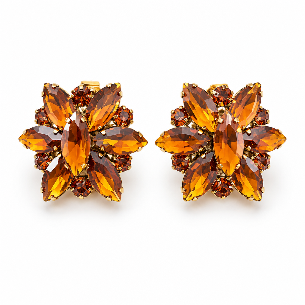 JORGINA - BOUCLES D'OREILLES DORÉES - CRIXTAUX BROWN