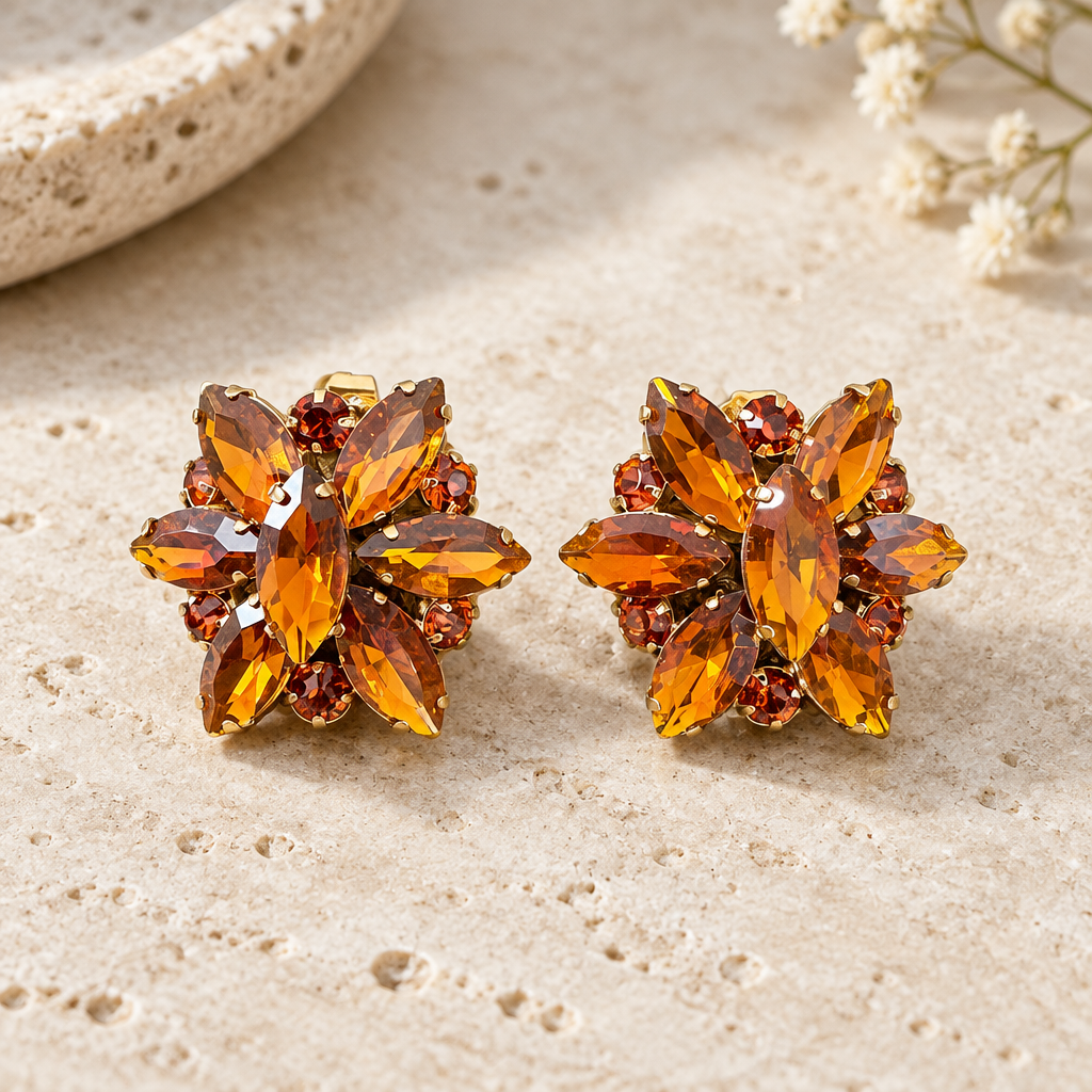 JORGINA - BOUCLES D'OREILLES DORÉES - CRIXTAUX BROWN