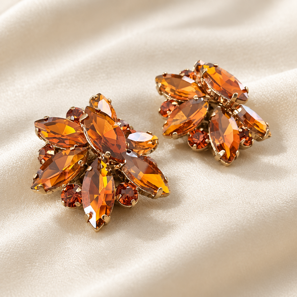 JORGINA - BOUCLES D'OREILLES DORÉES - CRIXTAUX BROWN