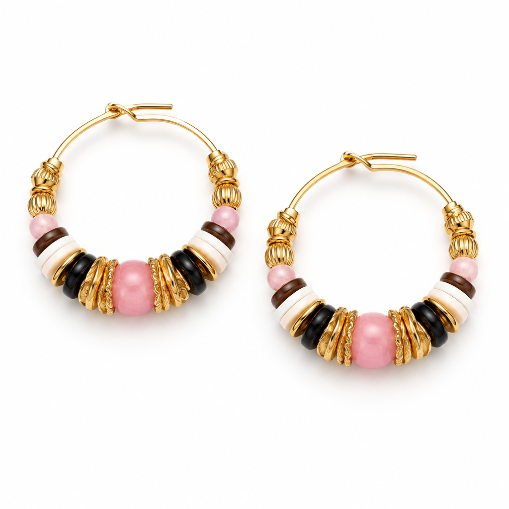 GAS BIJOUX - BOUCLES D'OREILLES CREOLES ALOHA MINI DORÉES