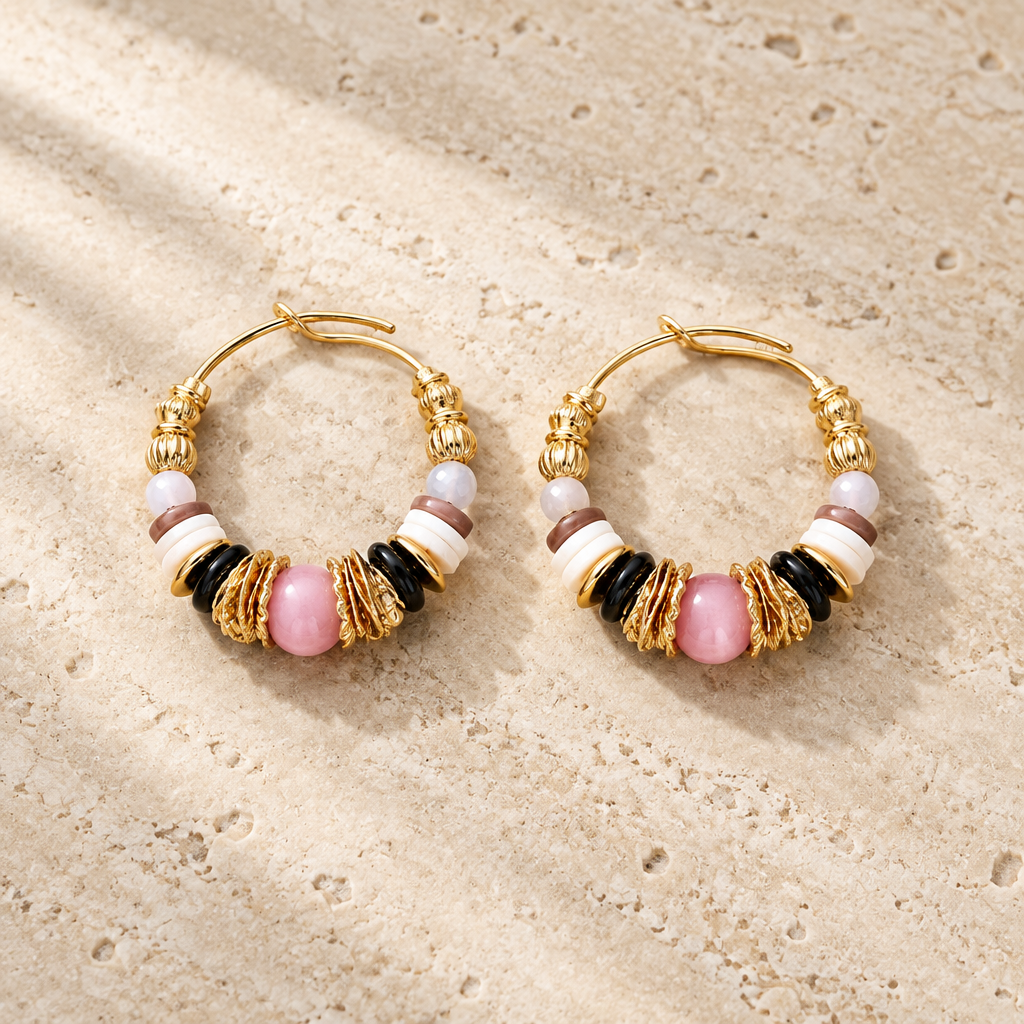 GAS BIJOUX - BOUCLES D'OREILLES CREOLES ALOHA MINI DORÉES