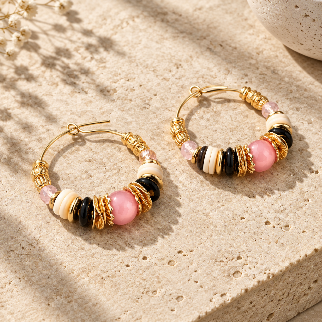 GAS BIJOUX - BOUCLES D'OREILLES CREOLES ALOHA MINI DORÉES
