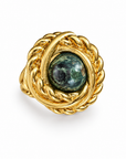 GAS BIJOUX - BAGUE ATIK DORÉE - VESSONITE - TAILLE 3