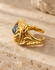 GAS BIJOUX - BAGUE ATIK DORÉE - VESSONITE - TAILLE 3