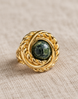GAS BIJOUX - BAGUE ATIK DORÉE - VESSONITE - TAILLE 3