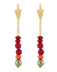 TARATATA - Boucles dormeuses rouge -Glam Rock