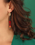 TARATATA - Boucles dormeuses rouge -Glam Rock