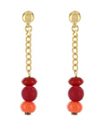 TARATATA - Boucles tiges droites rouge - Glam Rock