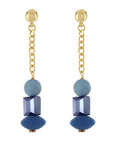 TARATATA - Boucles tiges droites bleues - Glam Rock