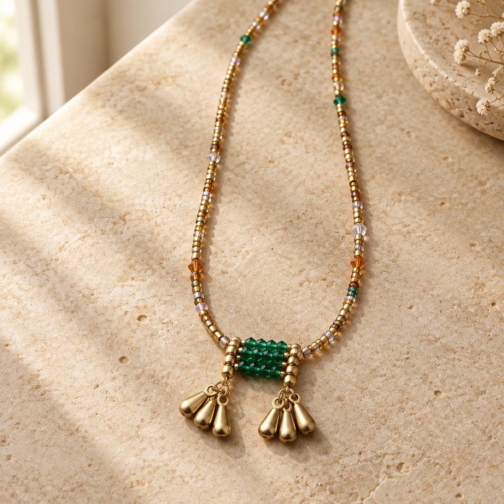KHARMARI - COLLIER MINI DANA VERT